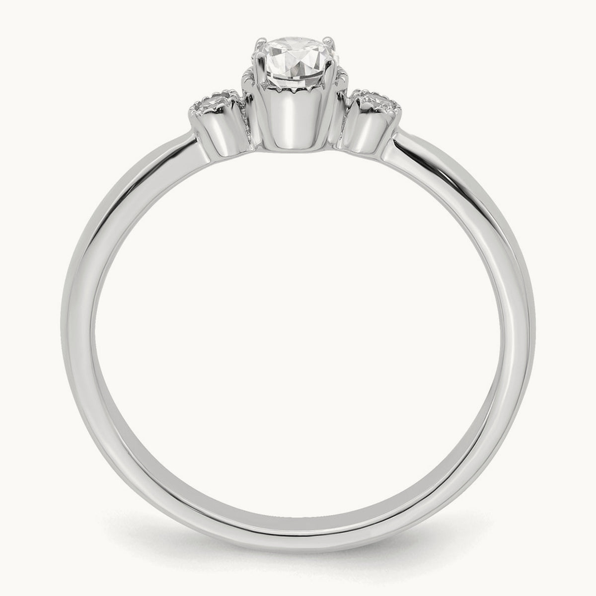 Petite Engagement Ring, 0.25 ct tw Lab-Grown Diamond — 14K White Gold