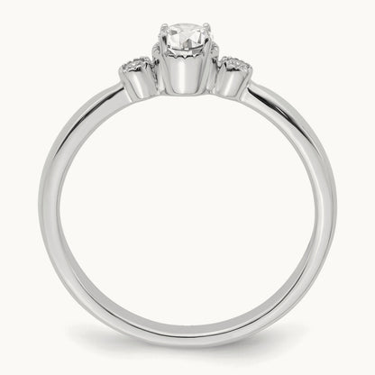 Petite Engagement Ring, 0.25 ct tw Lab-Grown Diamond — 14K White Gold