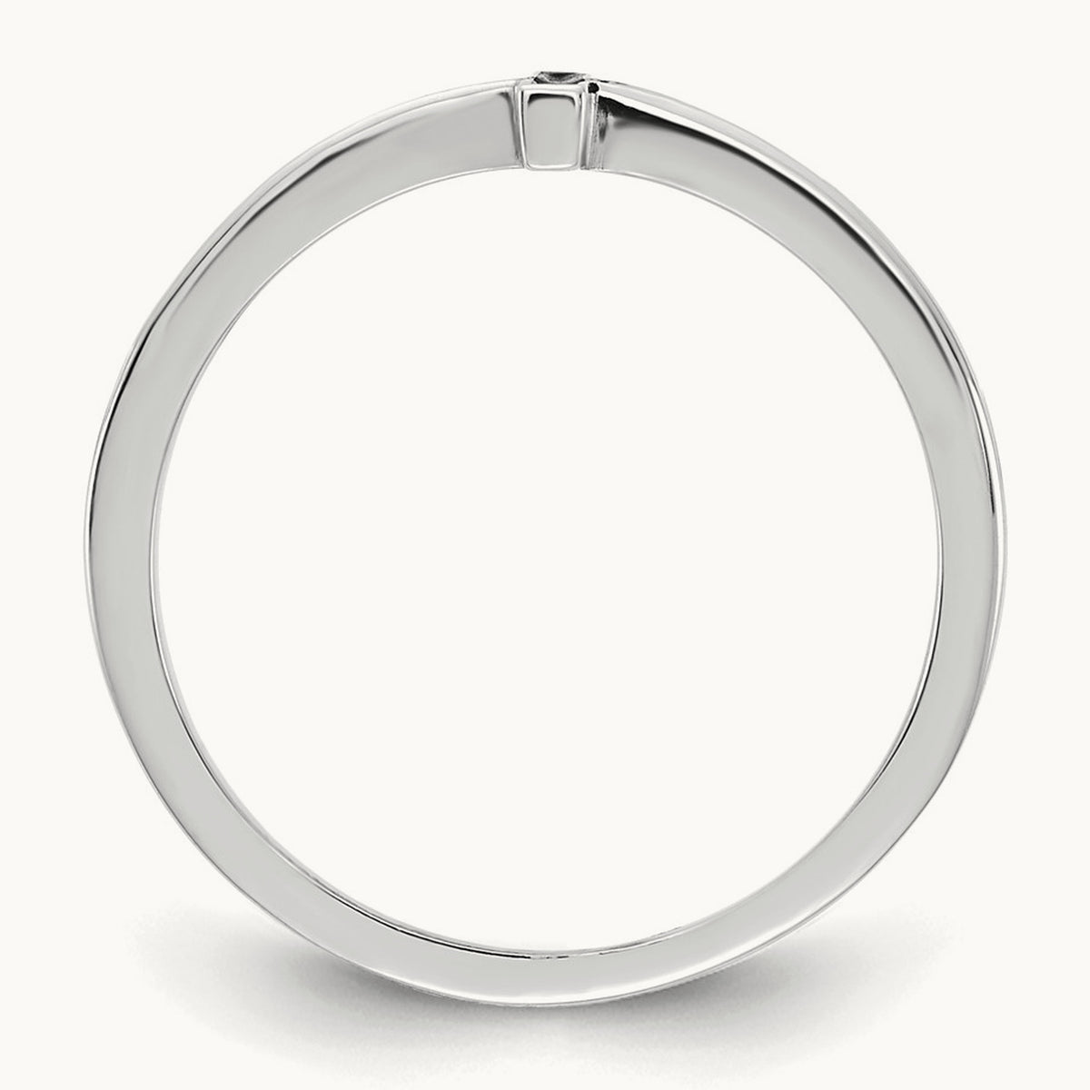 Antiqued Sideways Cross Ring — 14K White Gold