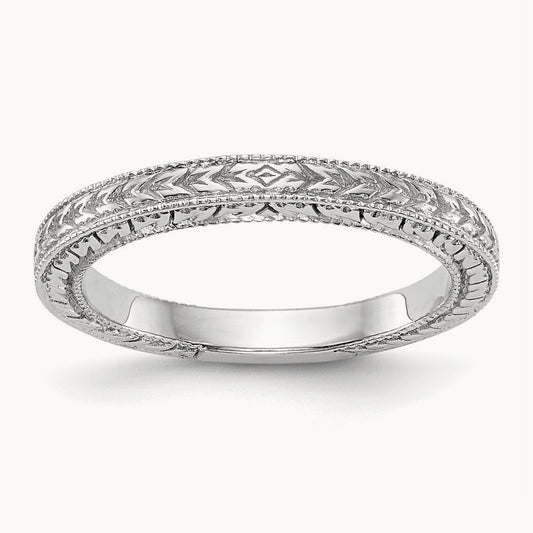 Etched Wedding Band