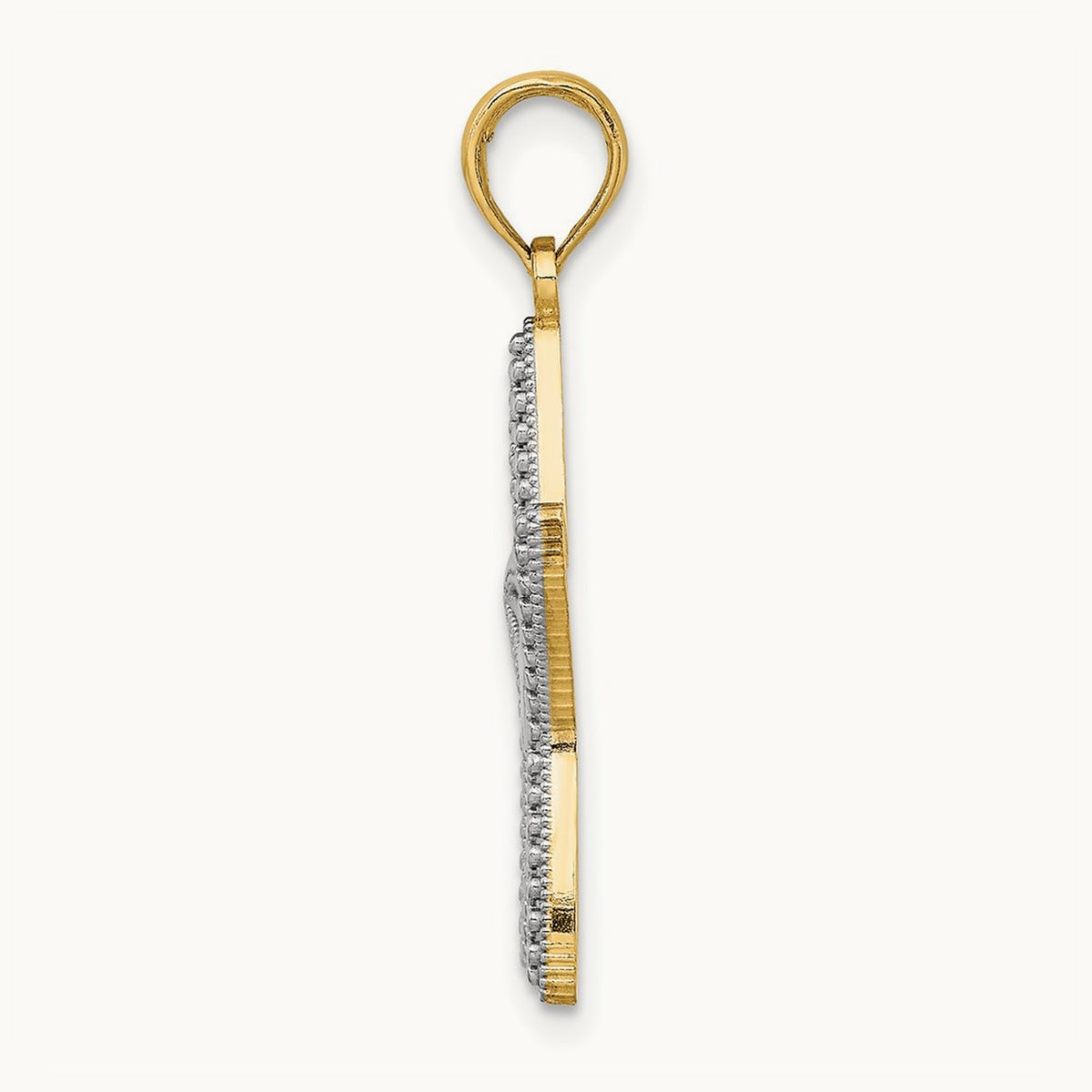Small Starfish Charm, 14K with White Rhodium