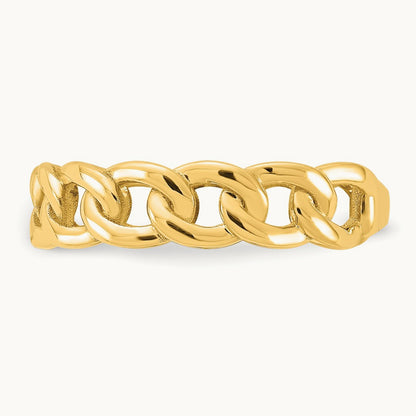 Polished Curb Link Ring — 5mm