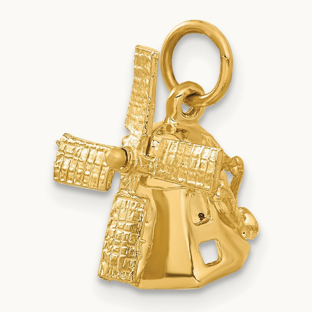 3D Windmill Charm, 14K