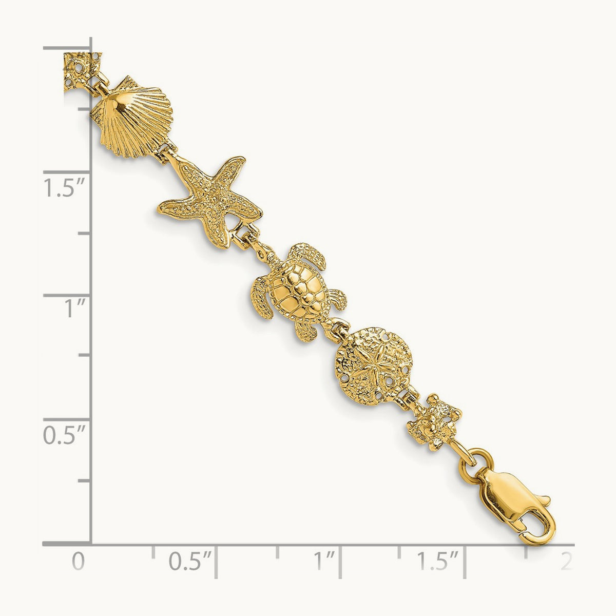 Sea Life Bracelet, 14K