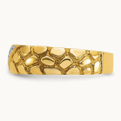 IBGoodman Men's Diamond Nugget Complete Ring, 14K