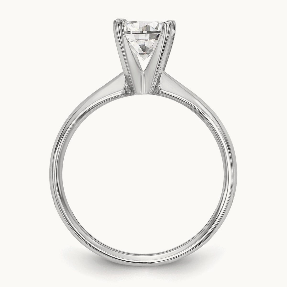 1/3ct. Lightweight 4-Prong Solitaire Mounting, 14K White Gold