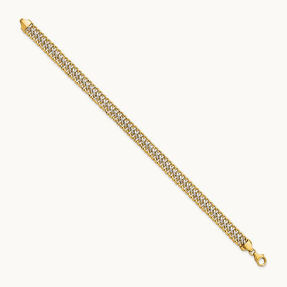 & White Rhodium Polished Fancy Link Bracelet, 14K