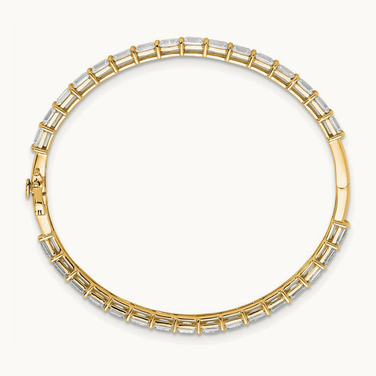 TO Bangle, 7.50 ct tw Lab-Grown Diamond — 14K Yellow Gold