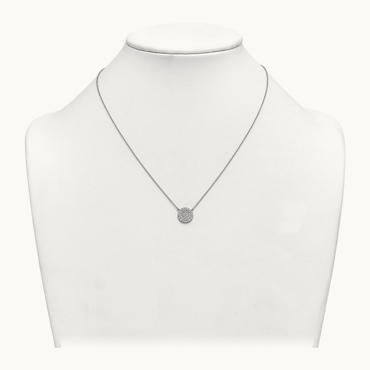 Round Cluster Necklace, 0.50-1.00 ct tw Lab-Grown Diamond