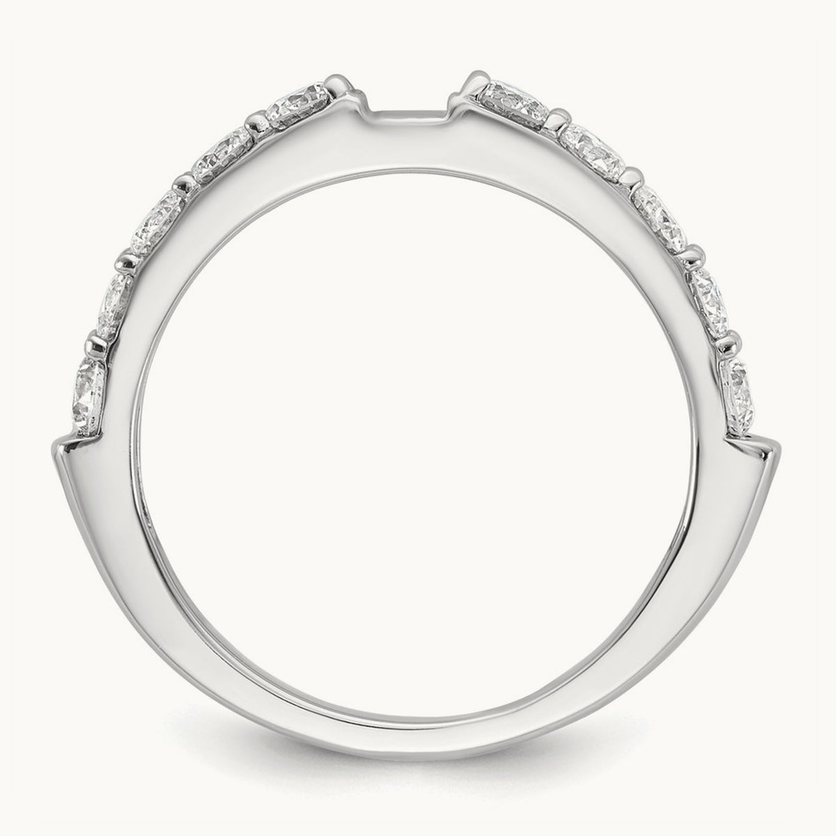 Peg Set Semi-Mount Engagement Ring — 7/8 ct, 7