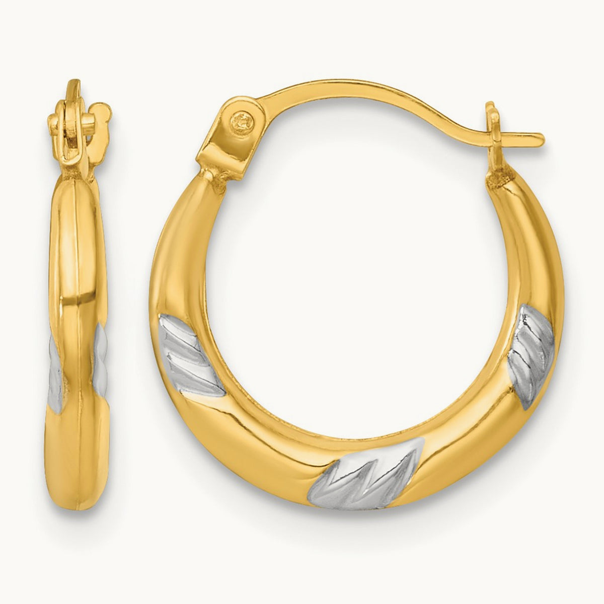 w/ Polished Hoop Earrings — photo set