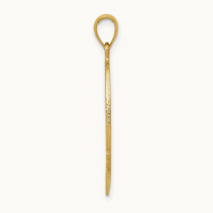 Large Badge Pendant, 14K