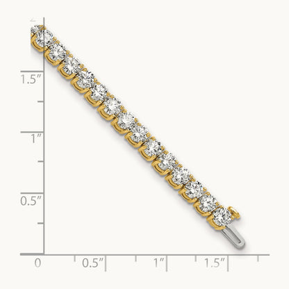 Tennis Bracelet, 10.00 ct tw Lab-Grown Diamond — 14K Yellow Gold