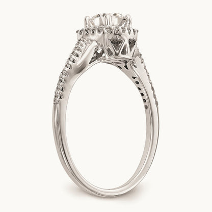 Round Halo Engagement Ring Mounting