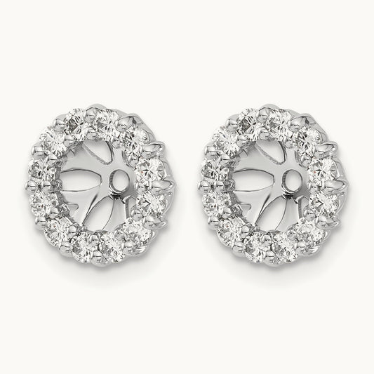 Diamond Earring Jackets, 14K White Gold