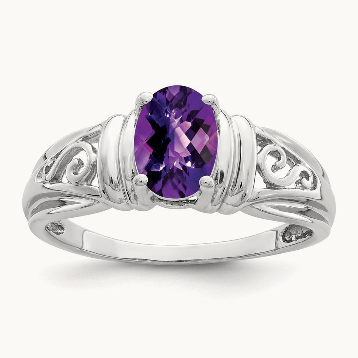 Oval Amethyst Checker ring — photo set