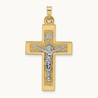 Polished Solid INRI Crucifix Pendant — photo set