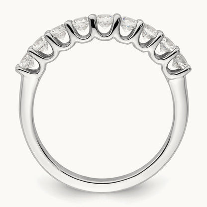9-Stone Diamond Band, 14K White Gold