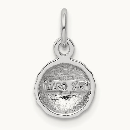Golf Ball Charm — 14K White Gold