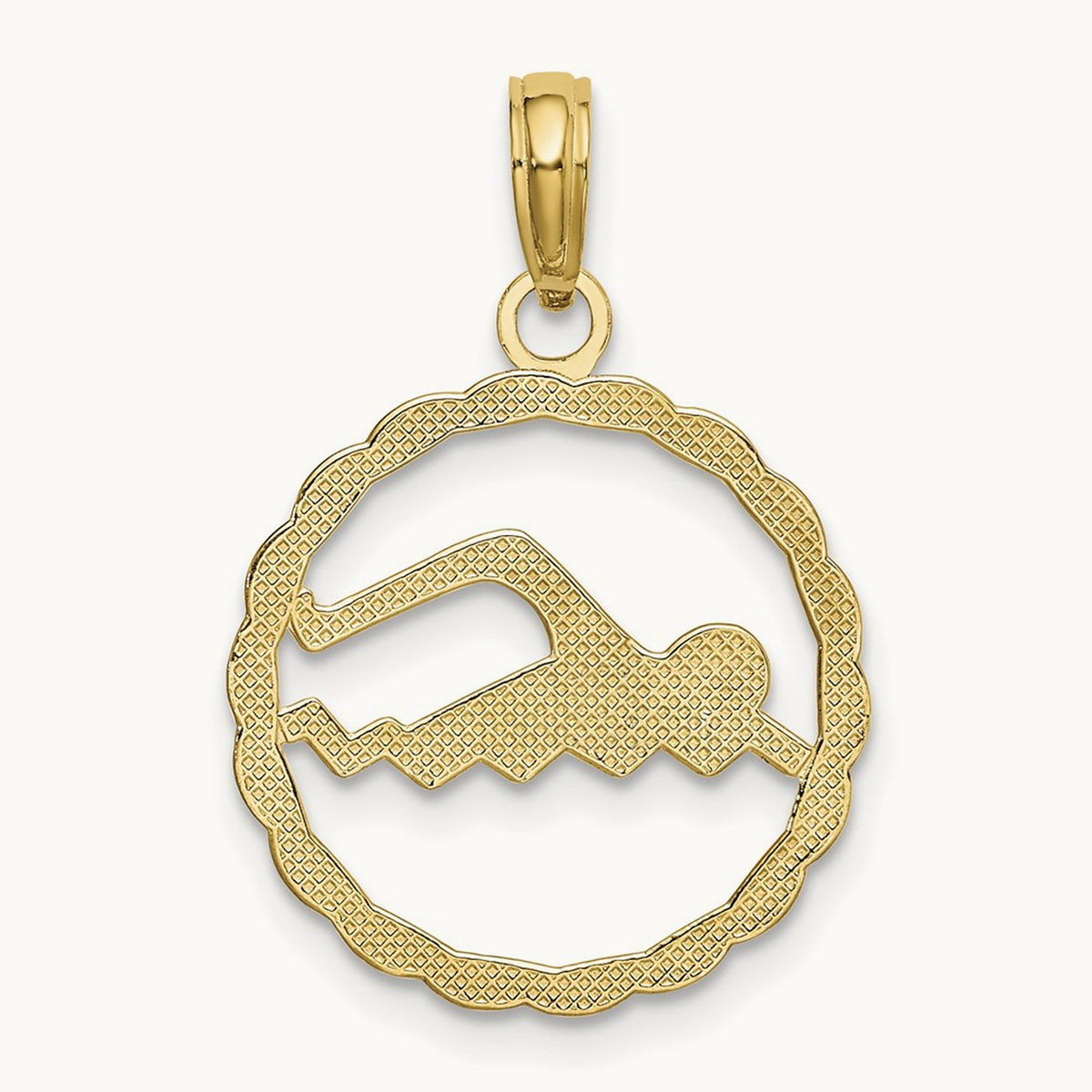 Swimming Charm, 14K