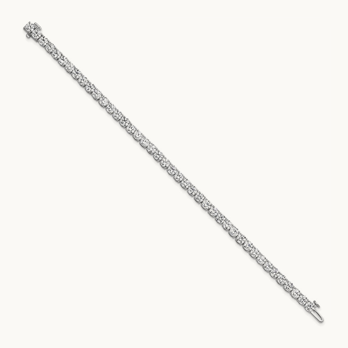 Tennis Bracelet, 10.00 ct tw Lab-Grown Diamond — 14K White Gold