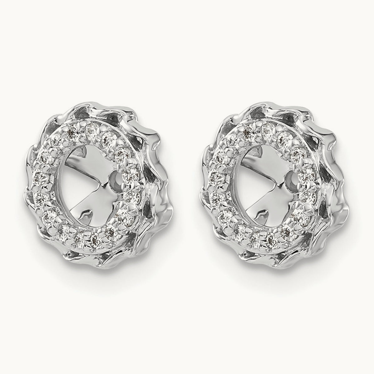 Twisted Edge Diamond Earring Jackets — 9mm