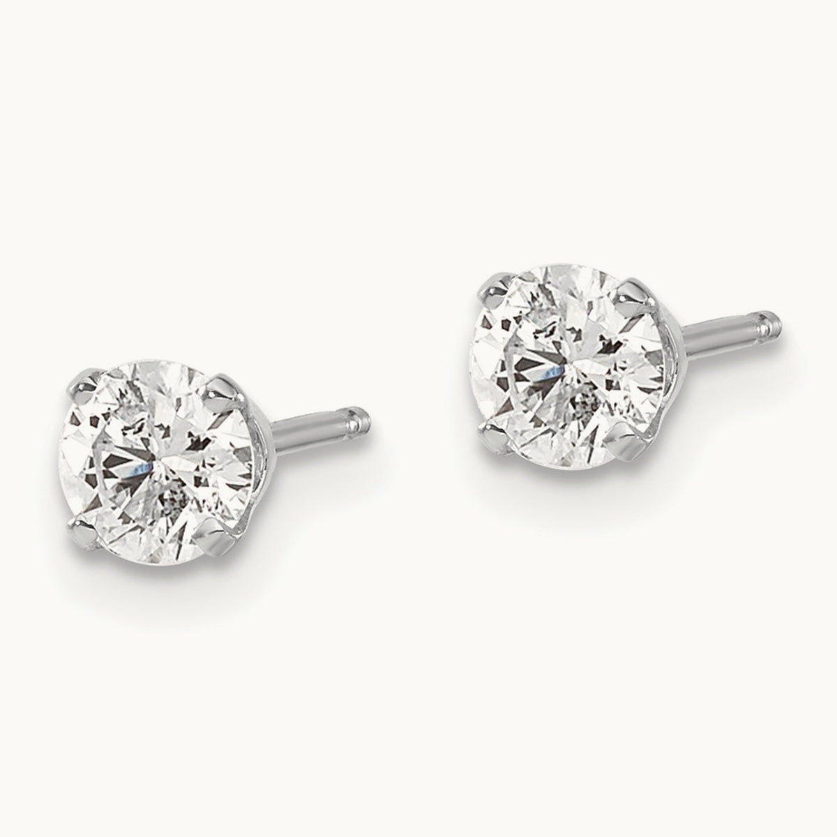 Diamond Stud Push-on Post Earrings — 0.70 ct tw