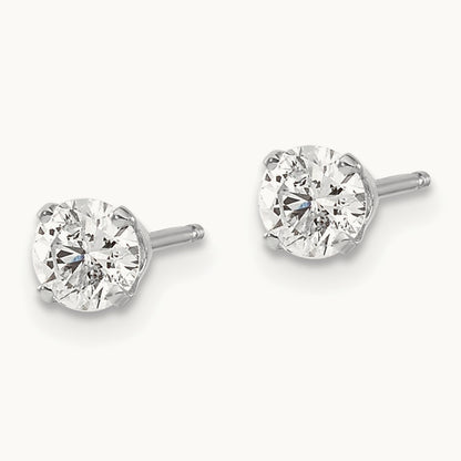Diamond Stud Push-on Post Earrings — 0.70 ct tw