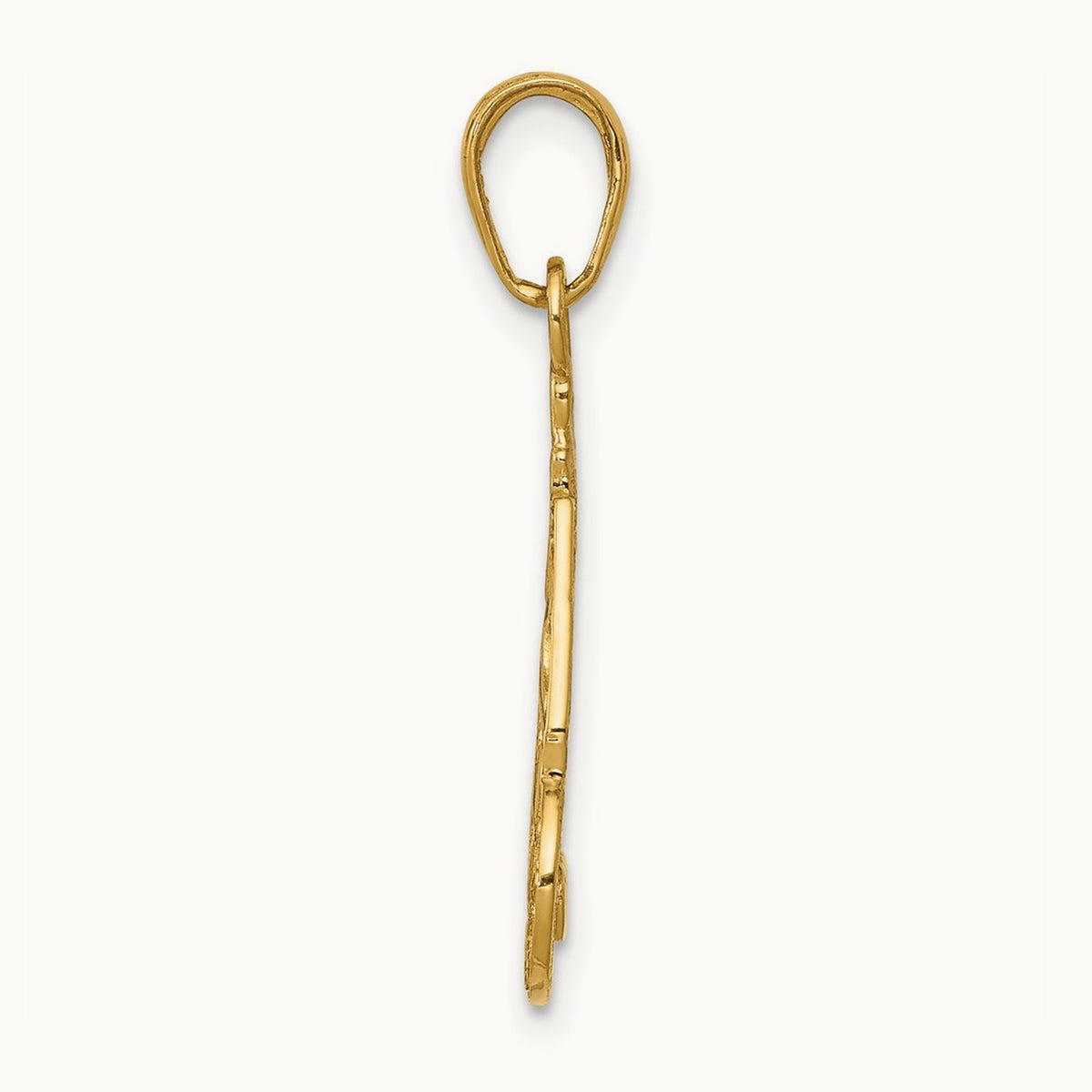 Slice of Cake with Candle HAPPY BIRTHDAY Pendant, 14K