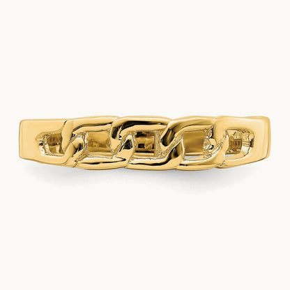 Polished Link Band Ring, 14K