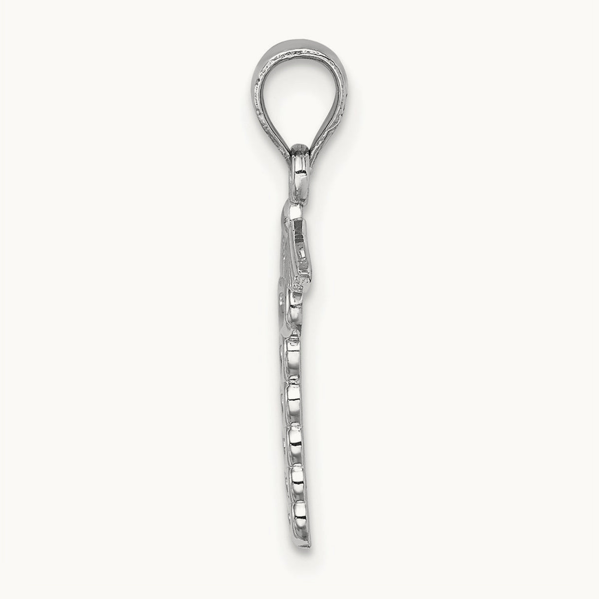 Polished Medical Symbol Pendant, 14K White