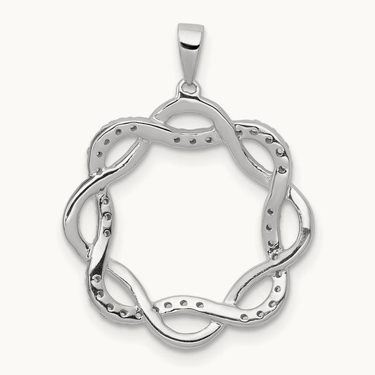 Twisted Circle Pendant, 0.20 ct tw Lab-Grown Diamond