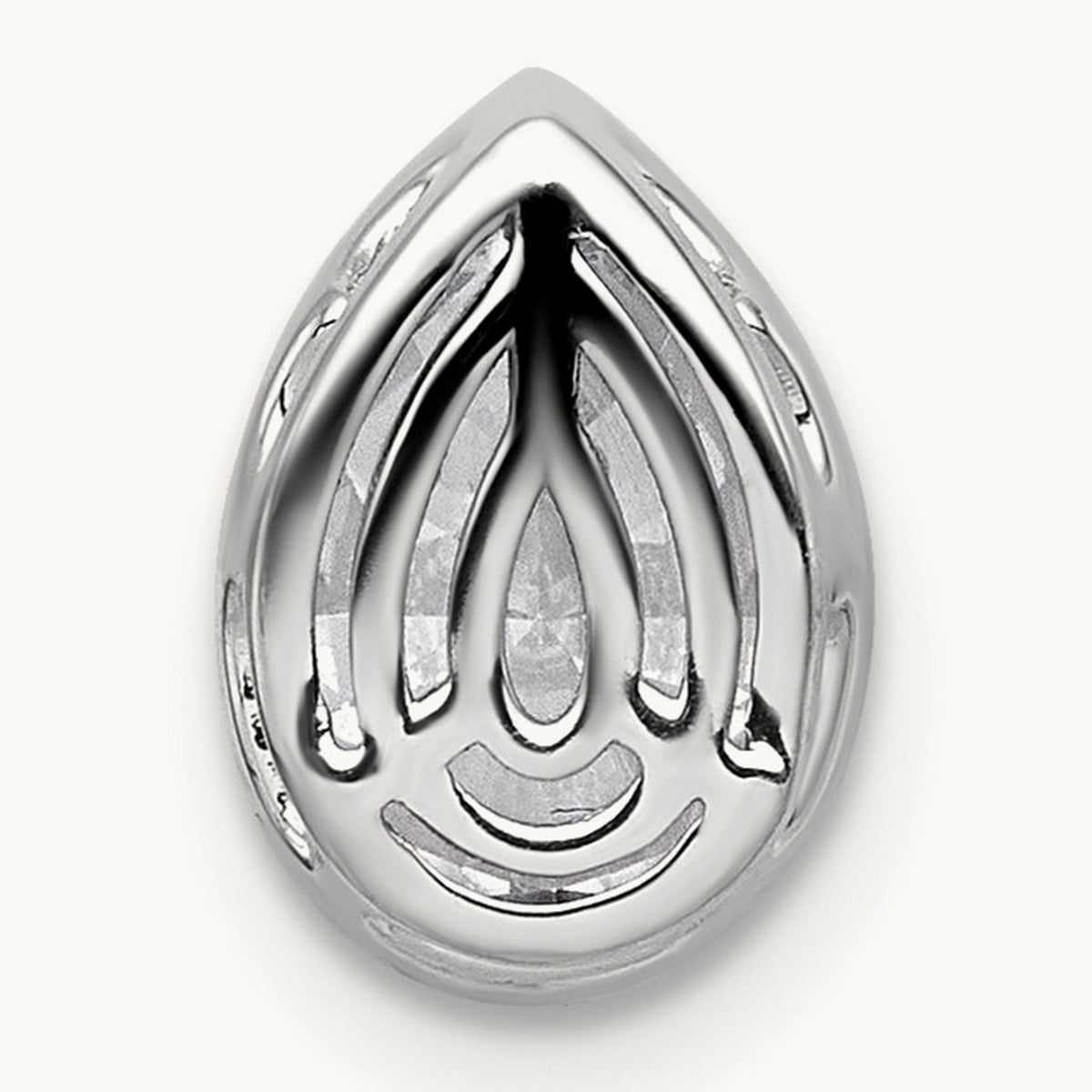 Pear Bezel Chain Slide, 0.25-3.00 ct tw Lab-Grown Diamond — 1 1/2 ct, 14K White Gold