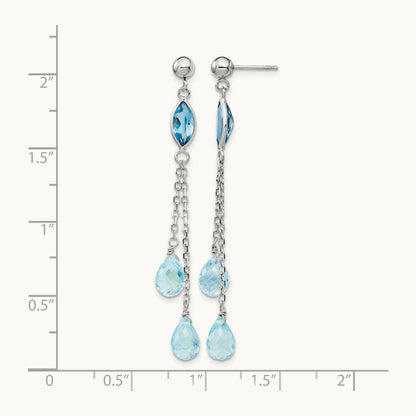 Blue Topaz Dangle Earrings — photo set