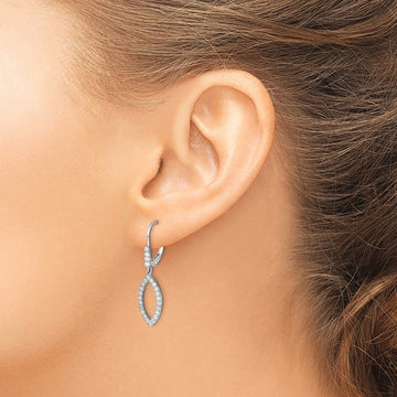 Dangle Leverback Earrings, 0.50-0.75 ct tw Lab-Grown Diamond