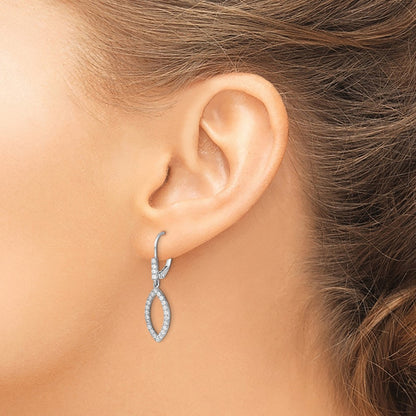 Dangle Leverback Earrings, 0.50-0.75 ct tw Lab-Grown Diamond