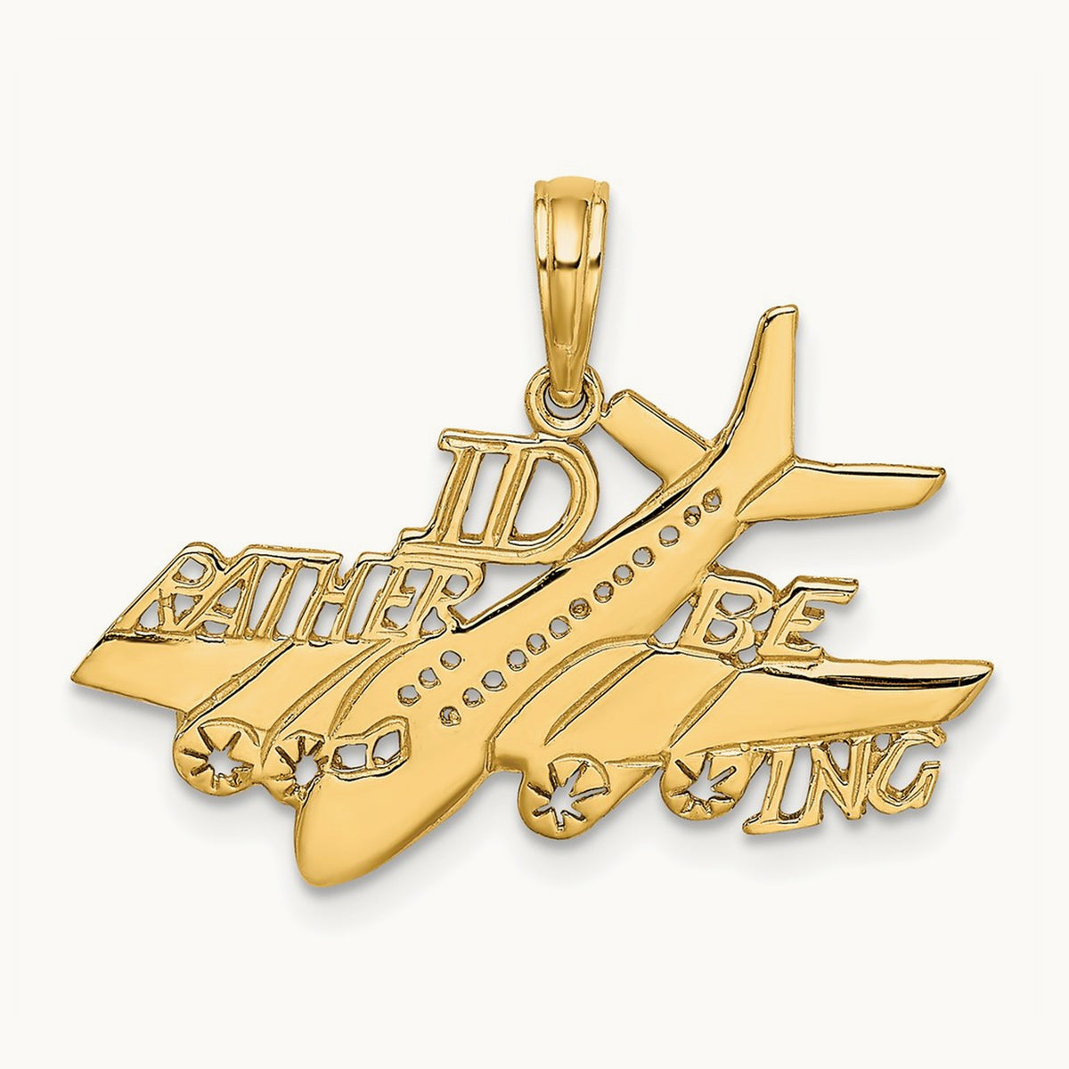 I'D RATHER BE FLYING Charm, 14K