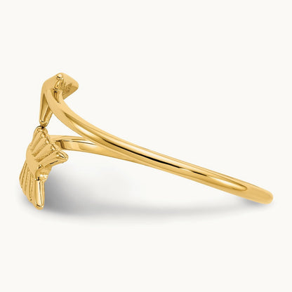 Polished Arrow Ring, 14K