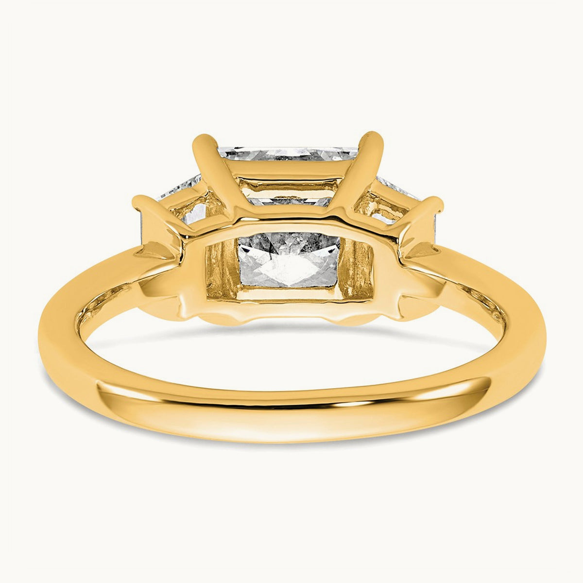 Princess & Trapezoid Engagement Ring, 1.25-4.00 ct tw Lab-Grown Diamond — 2 3/4 ct, 14K Yellow Gold
