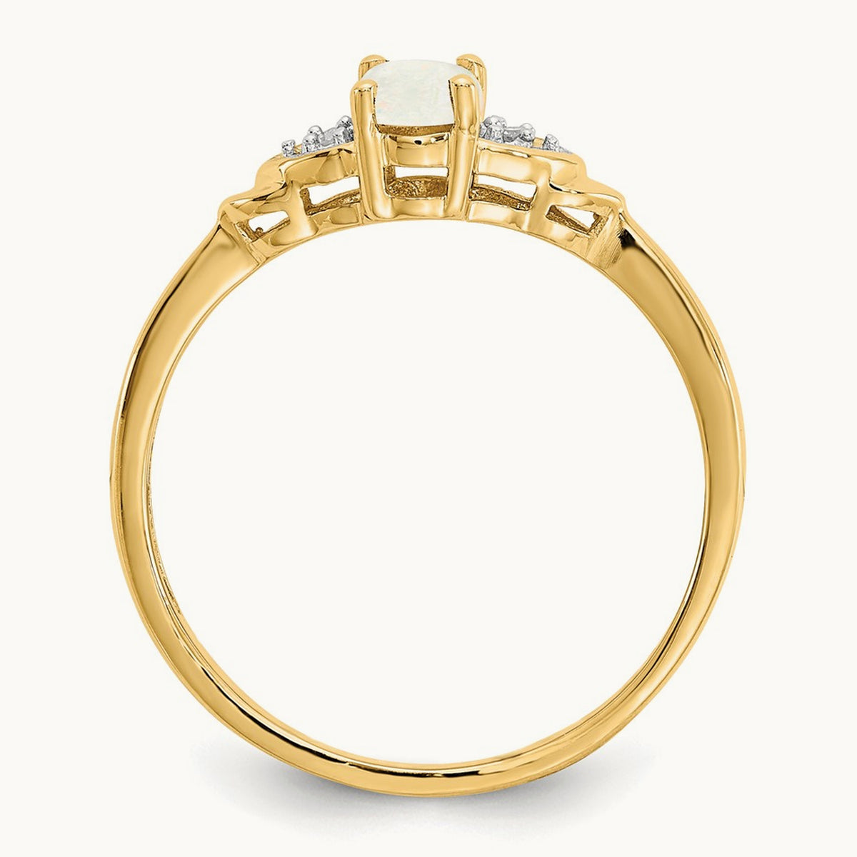 Opal and Diamond Ring, 14K