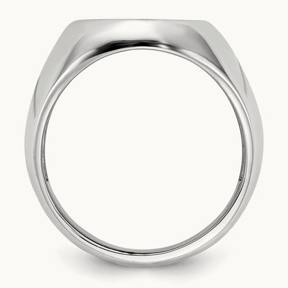 Open Back Mens Signet Ring — photo set