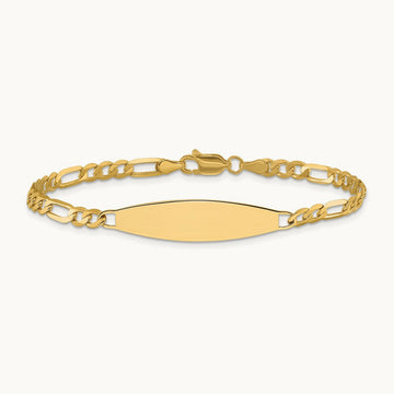 Figaro ID Bracelet, 3.0mm, 14K