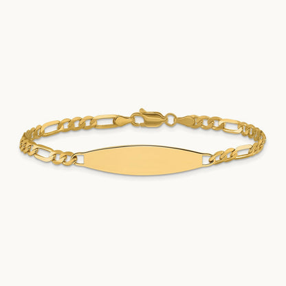 Figaro ID Bracelet, 3.0mm, 14K