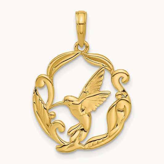 Polished Fancy Hummingbird Charm — 26mm