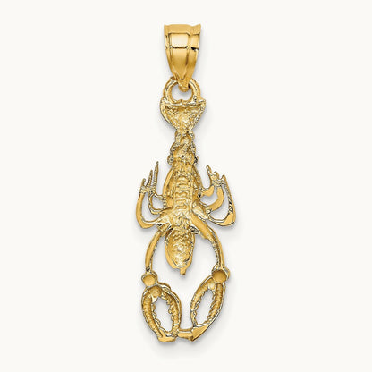 Lobster Charm, 14K with White Rhodium