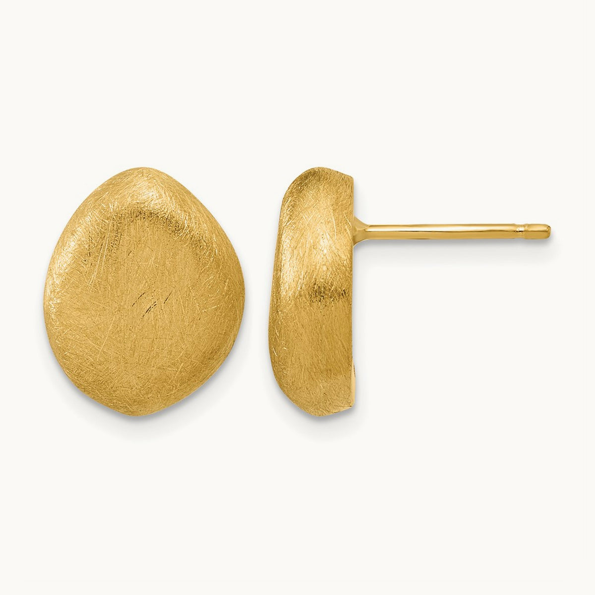 Leslie's 14K With Scratch Finish Post Earrings