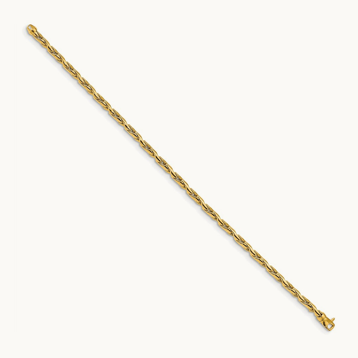Polished Fancy Link Bracelet, 3.25mm, 14K