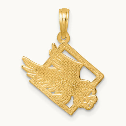 Polished Eagle Pendant, 14K
