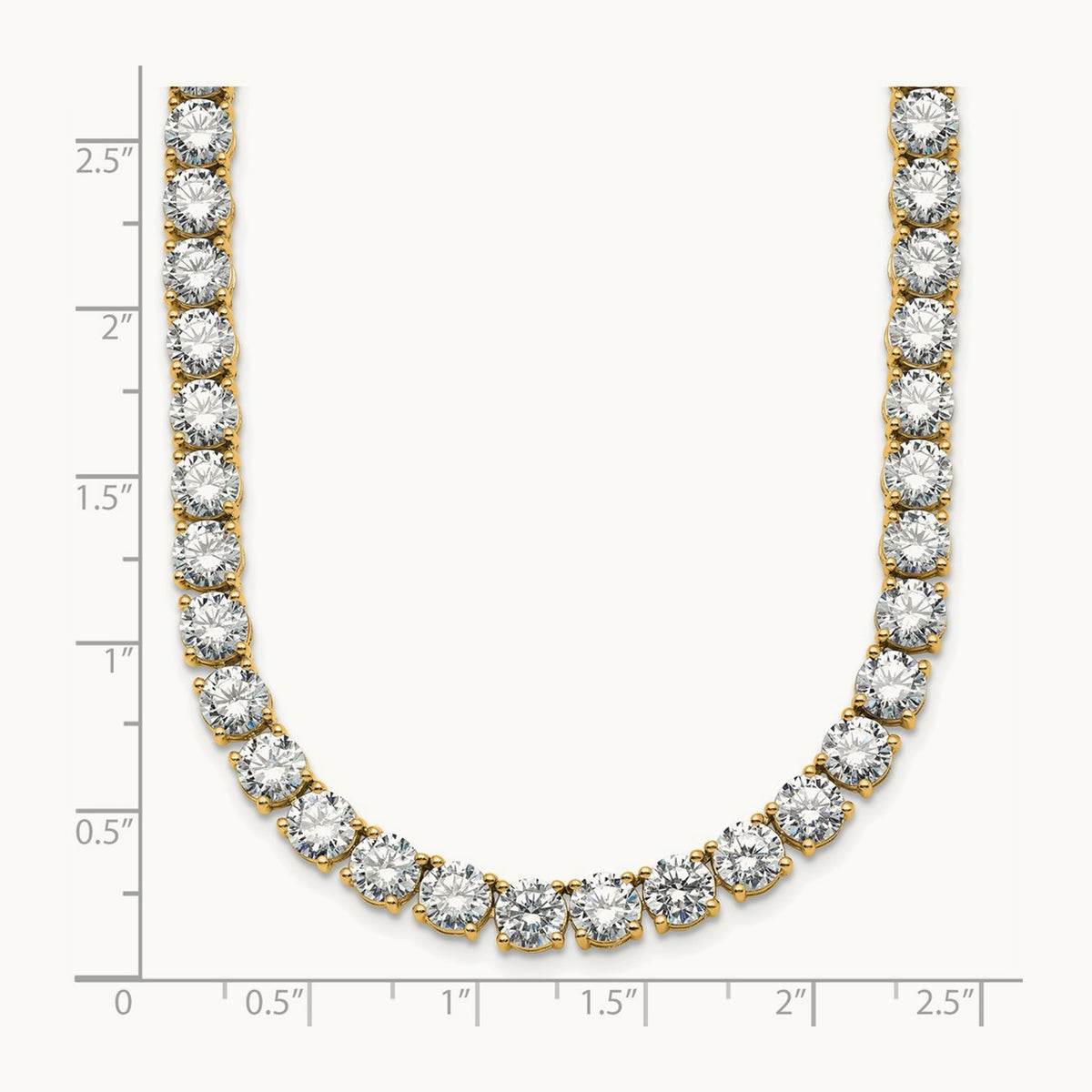 Straight Tennis Necklace, 56 1/4-74 1/4 ct Lab-Grown Diamond