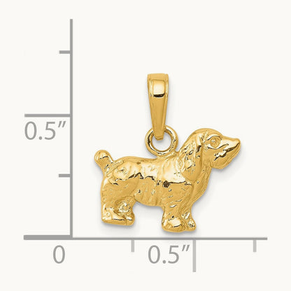 Cocker Spaniel Dog Pendant, 14K
